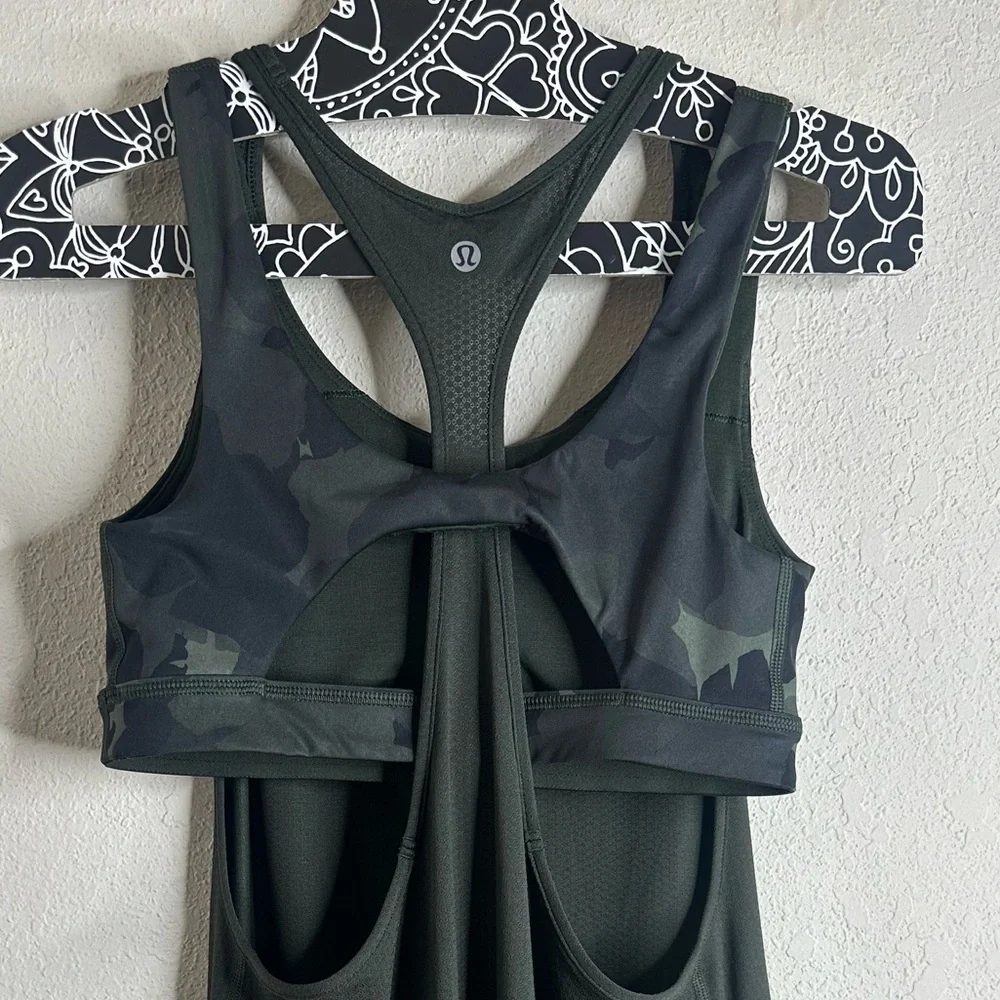 Lululemon All Sport Support Tank Gator Green size 4
